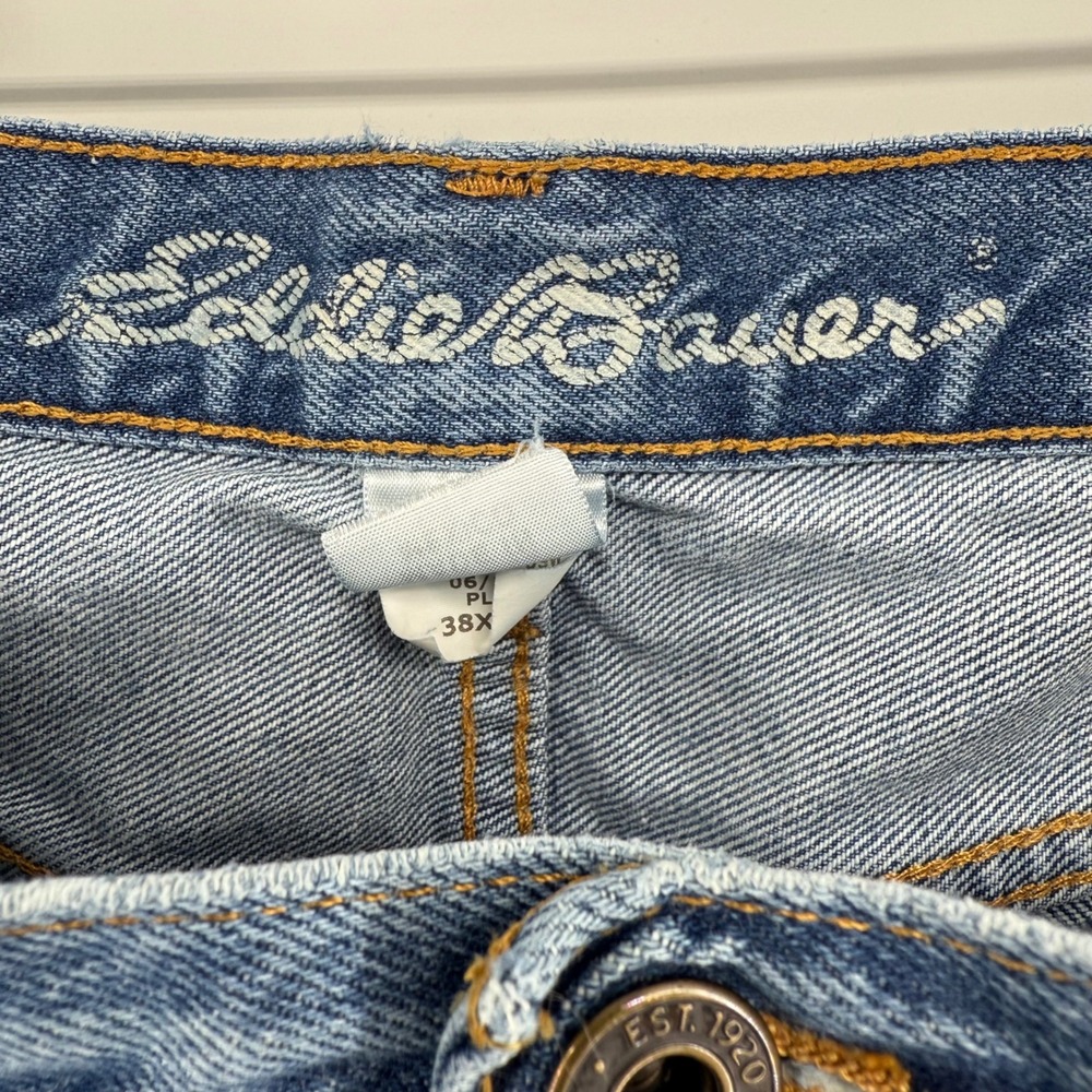 Eddie Bauer Mens Straight Leg Blue Denim Jeans Medium Wash 38x36 - Picture 5 of 6